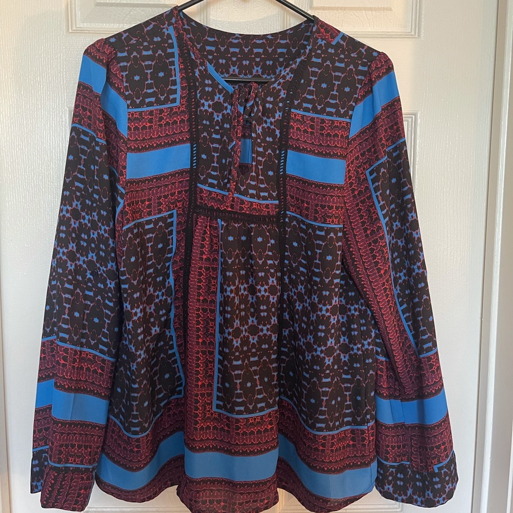 Red/Blue Blouse